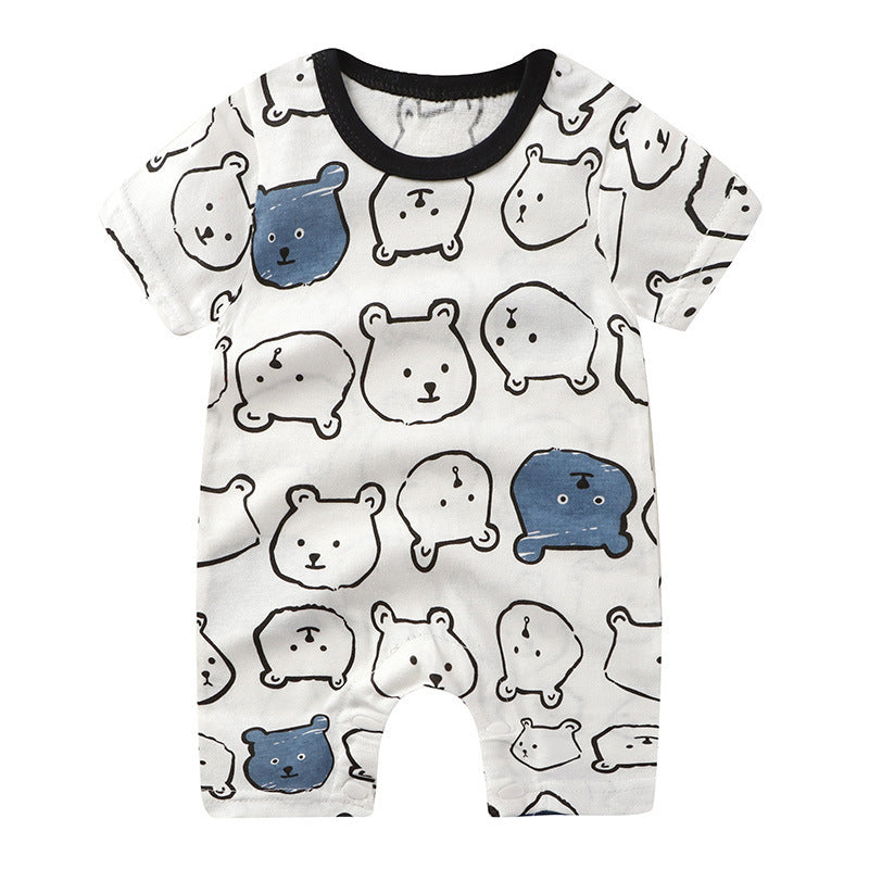 Baby Purified Cotton Thin Short Sleeve Newborn Rompers