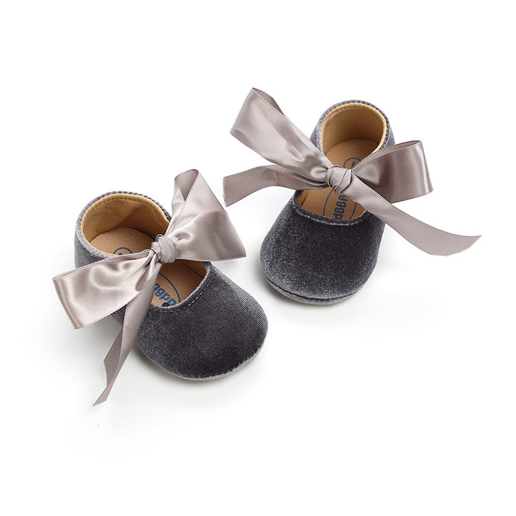Ribbon Spring And Autumn Baby Princess Shoes