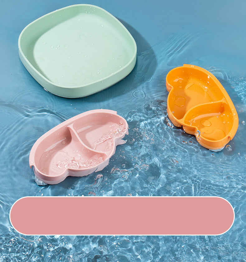 Portable Silicone Sucker Plate Food Set