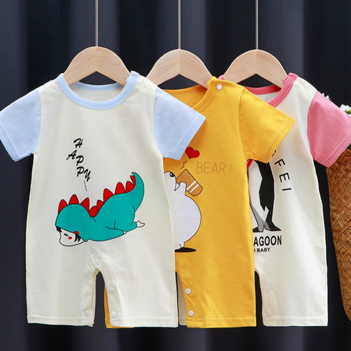 Baby Purified Cotton Thin Short Sleeve Newborn Rompers