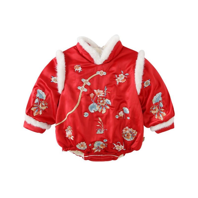 Winter Baby Triangle Rompers
