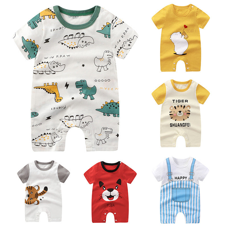 Baby Purified Cotton Thin Short Sleeve Newborn Rompers