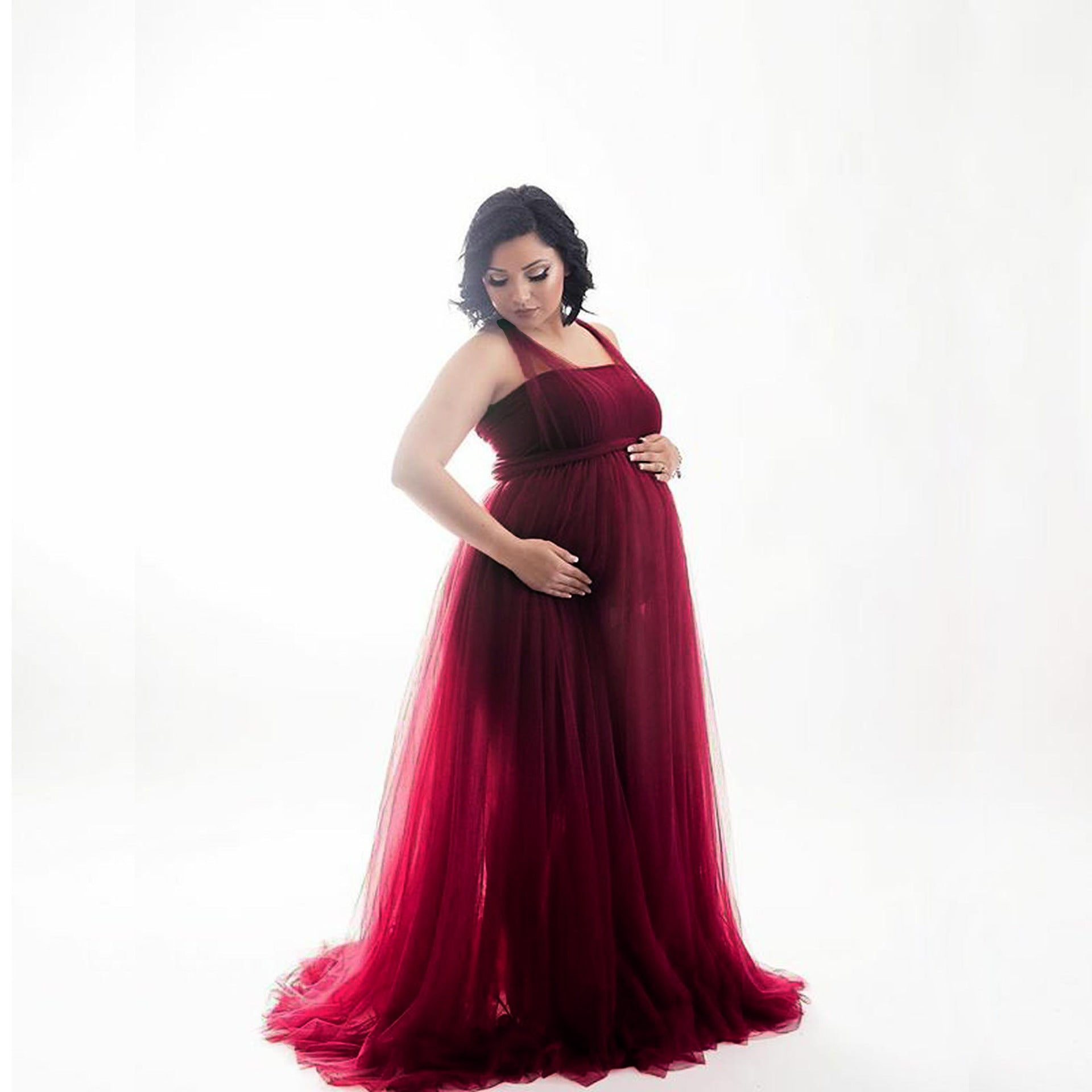 Net Gauze Bandage Maternity Mopping Dress