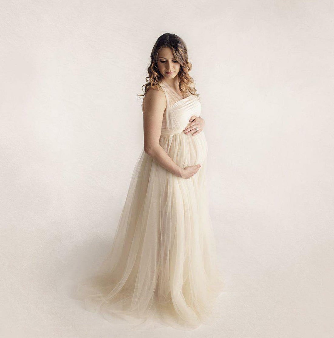 Net Gauze Bandage Maternity Mopping Dress