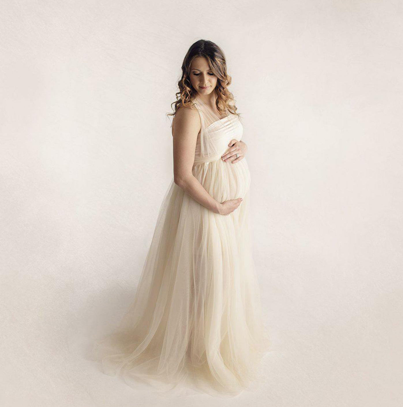 Net Gauze Bandage Maternity Mopping Dress