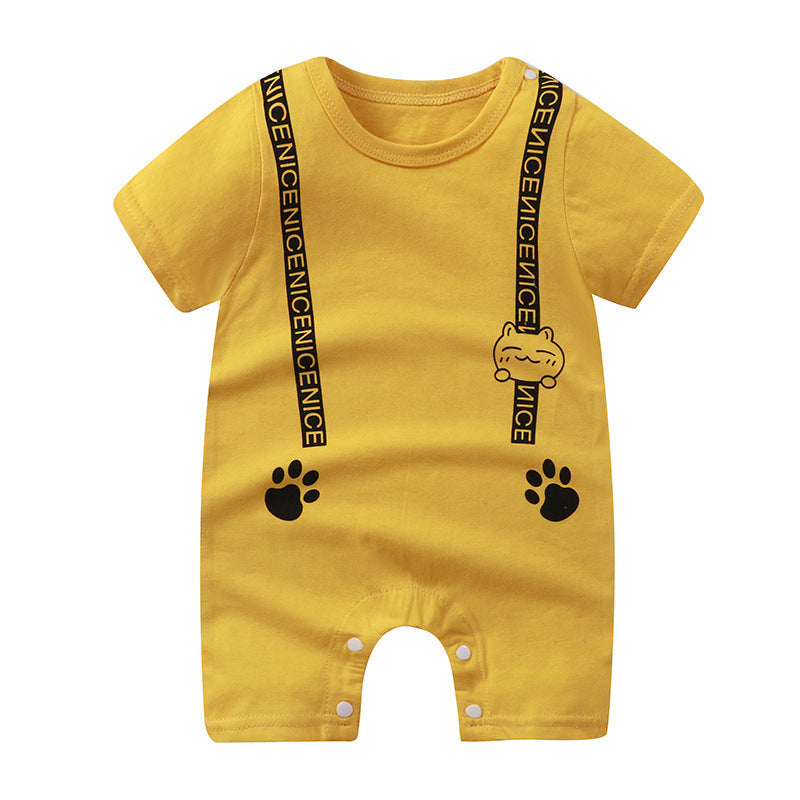 Baby Purified Cotton Thin Short Sleeve Newborn Rompers