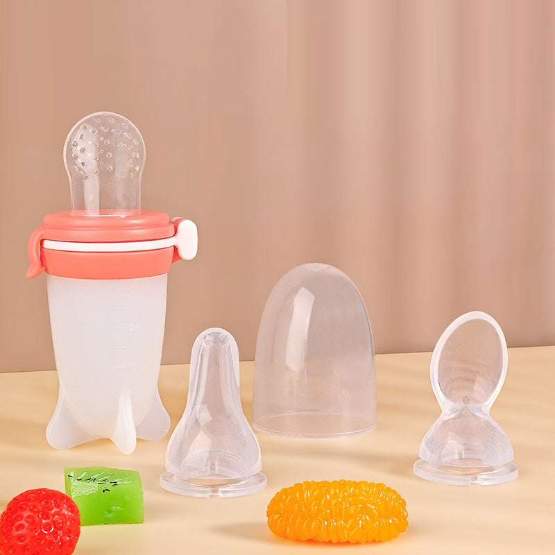 Squeeze Feeding Silicone Milk Bottle