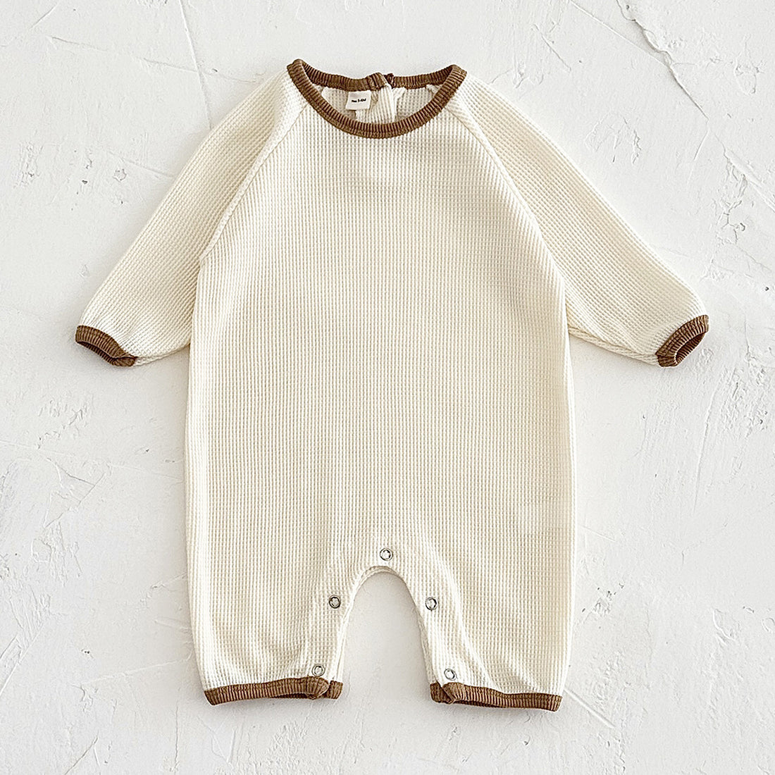 Newborn Baby Waffle Short Sleeve Rompers