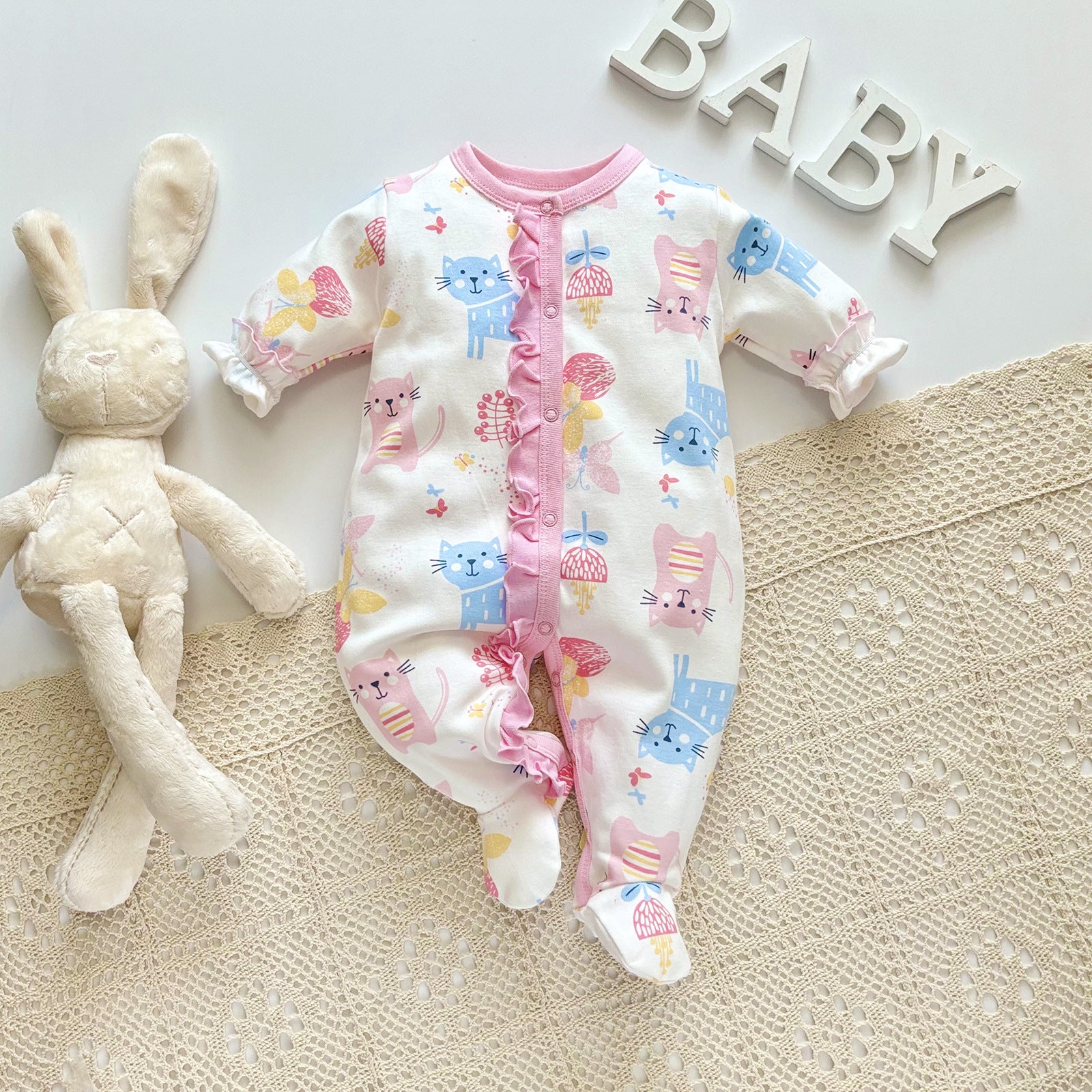 Baby Long Sleeve Cotton Jumpsuit