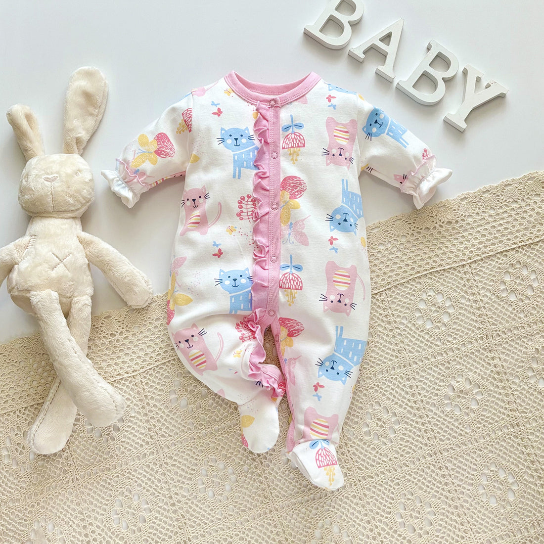 Baby Long Sleeve Cotton Jumpsuit
