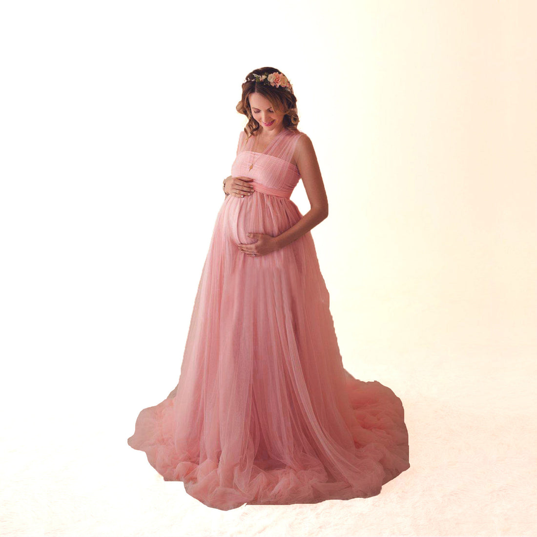 Net Gauze Bandage Maternity Mopping Dress