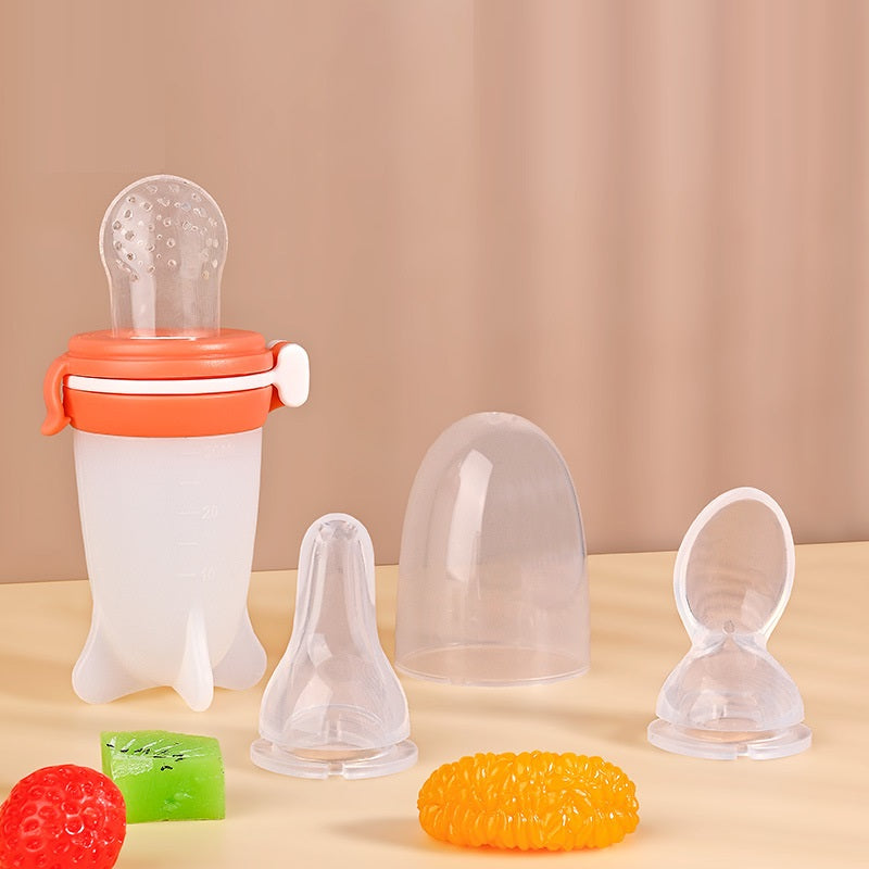 Squeeze Feeding Silicone Milk Bottle