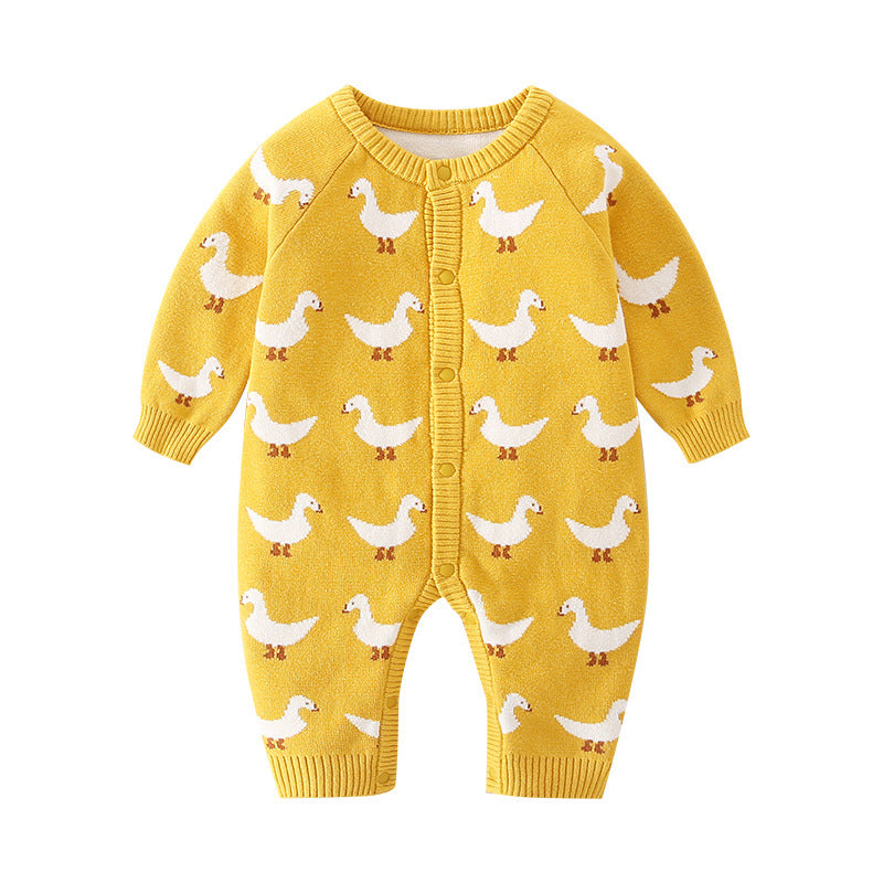 Double-layer Baby Romper Knitted Romper