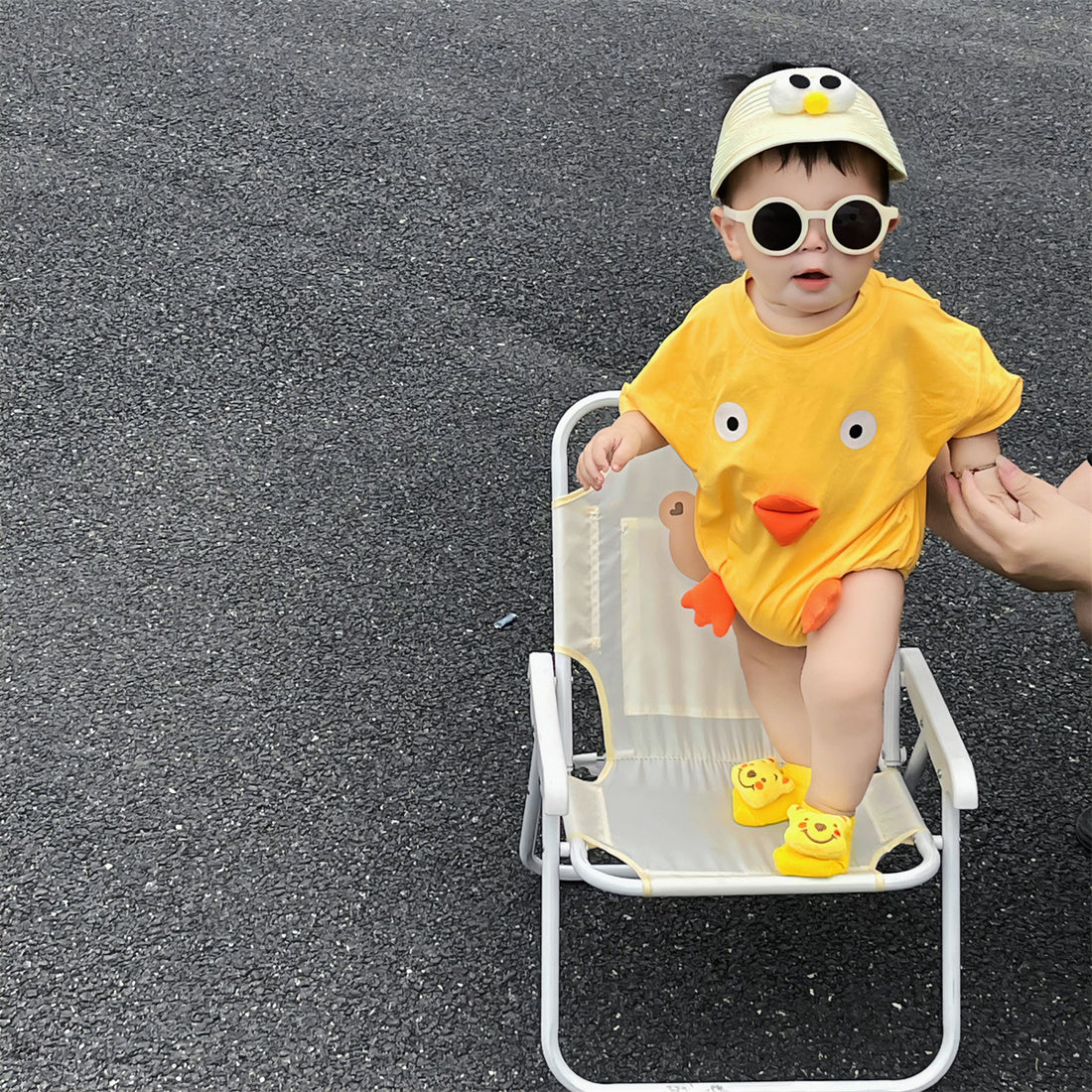 Newborn Cotton Triangle Rompers