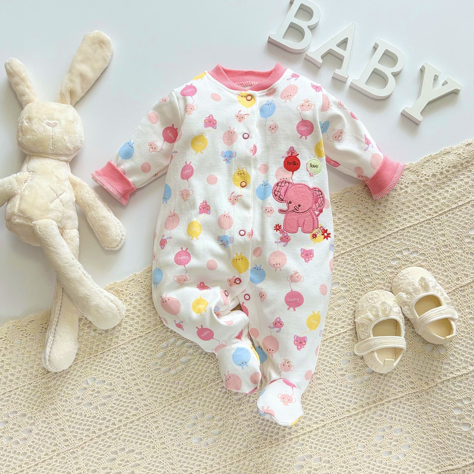 Baby Long Sleeve Cotton Jumpsuit