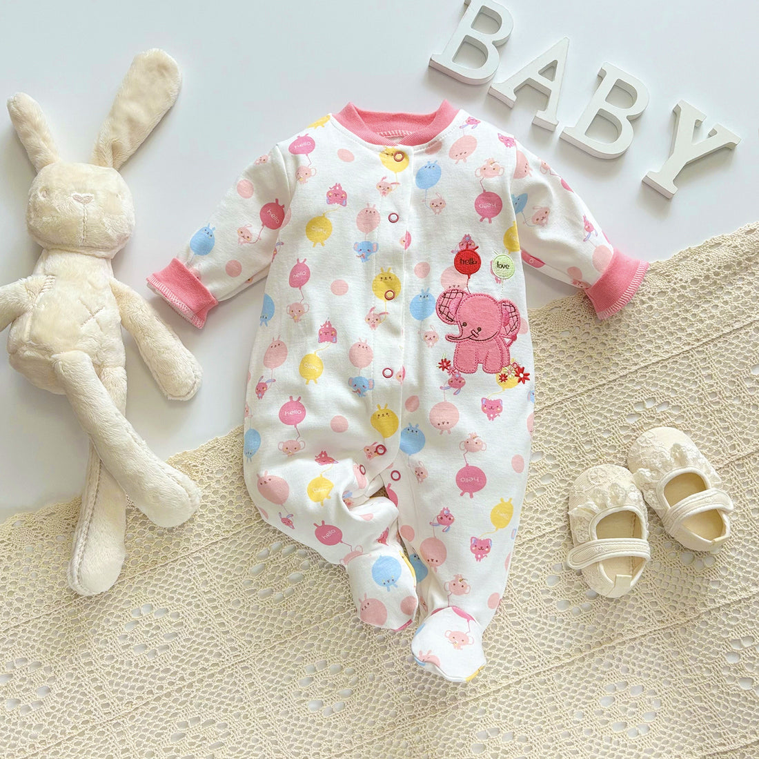 Baby Long Sleeve Cotton Jumpsuit