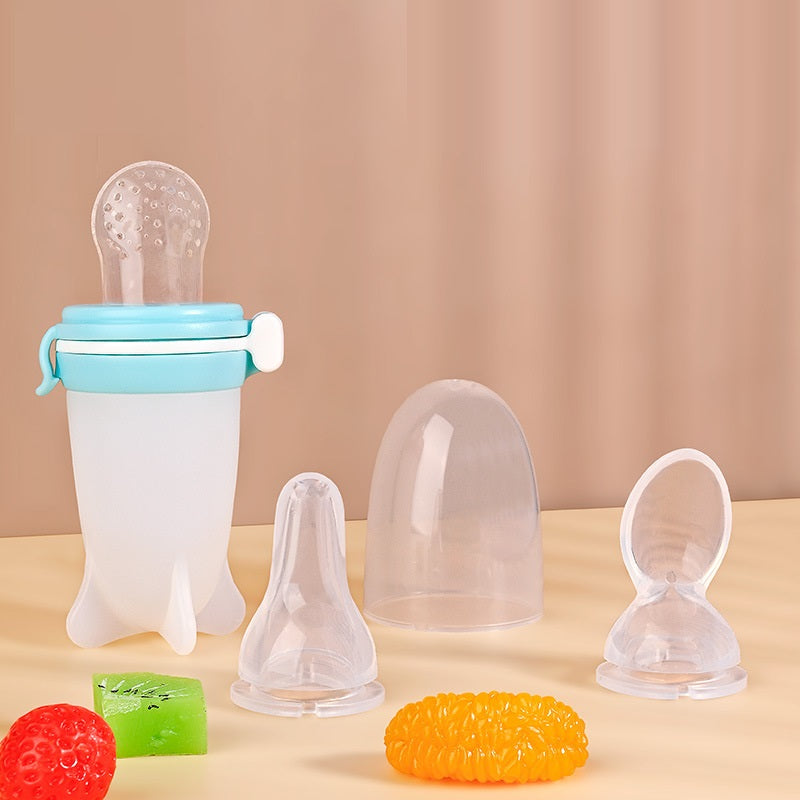Squeeze Feeding Silicone Milk Bottle