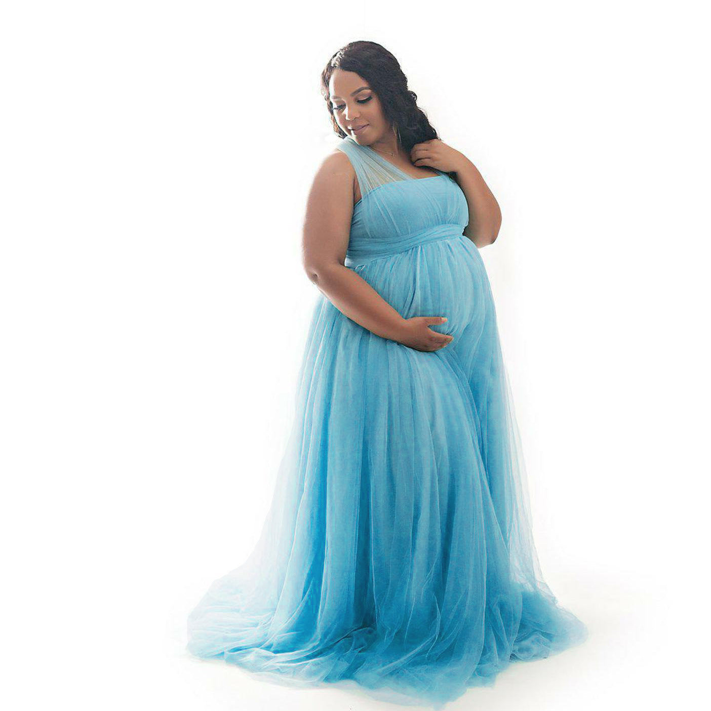 Net Gauze Bandage Maternity Mopping Dress